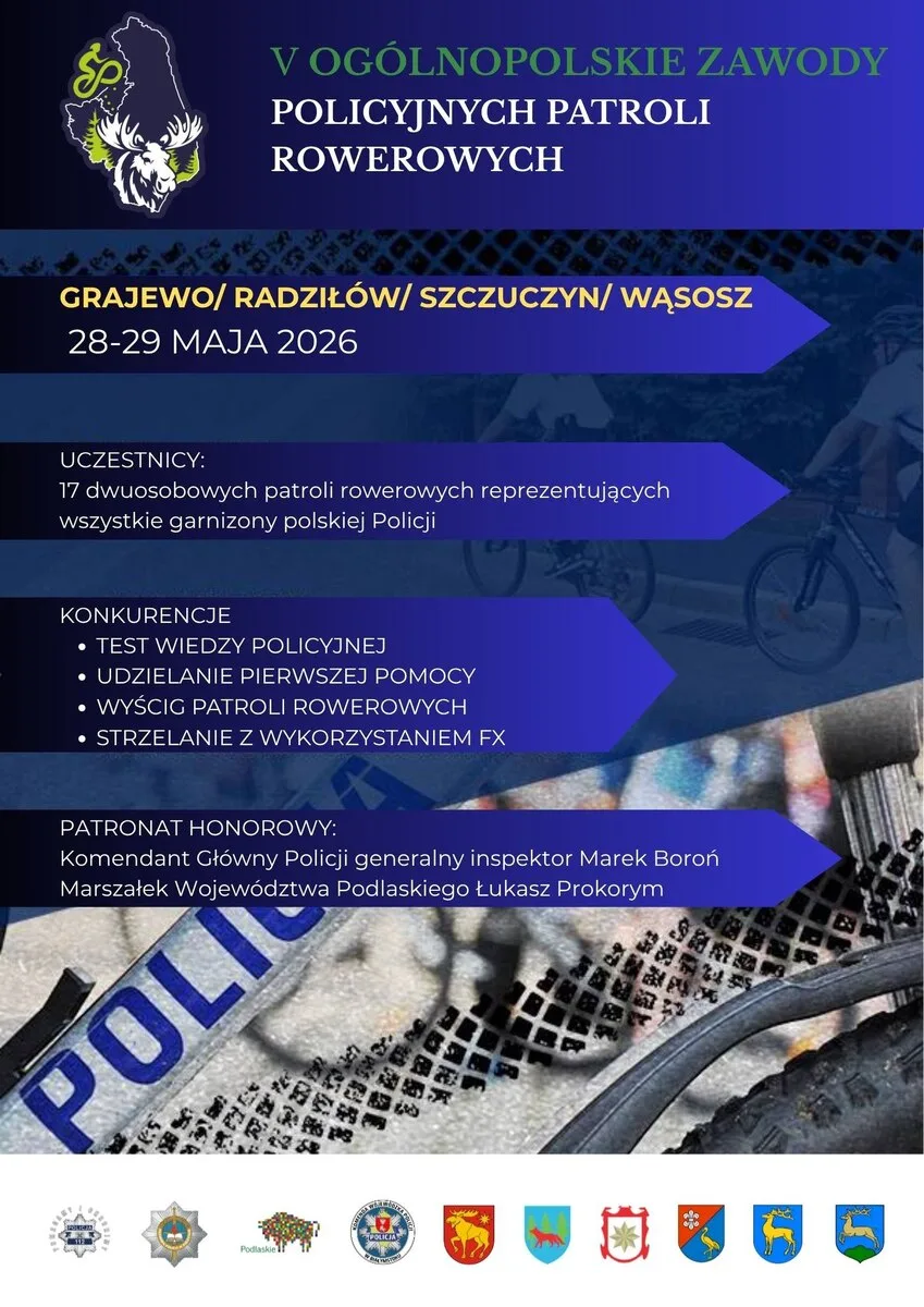 V Ogólnopolskie Zawody Policyjnych Patroli Rowerowych w Radziłowie