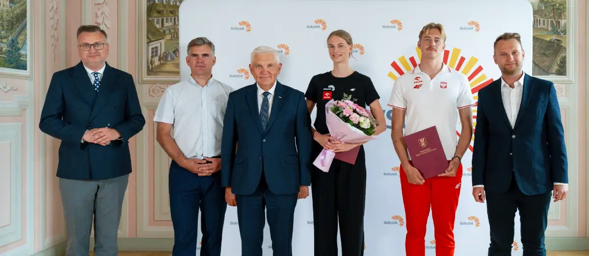 Maria Żodzik oraz jej trener uhonorowani nagrodami