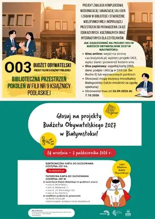Wsparcie dla Filii nr 9 Książnicy Podlaskiej - głosowanie trwa!