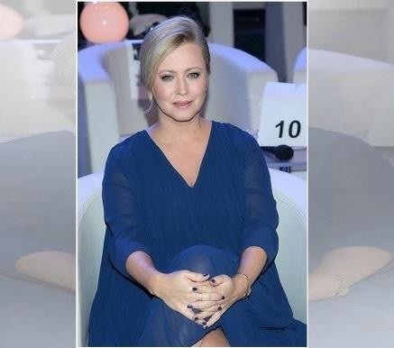 Agnieszka Wagner na planie filmowym, w trakcie pracy nad rolą.